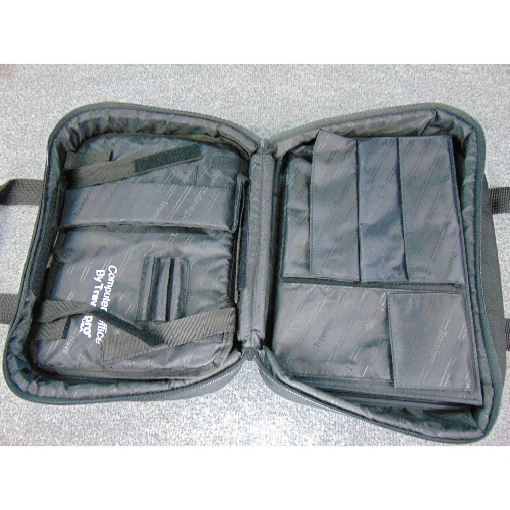 Travelpro Computer Office Bag Mens Black Solid Laptop Case Business Travel Tech